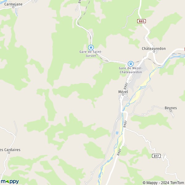 Map Mézel map of Mézel (04270) and practical information