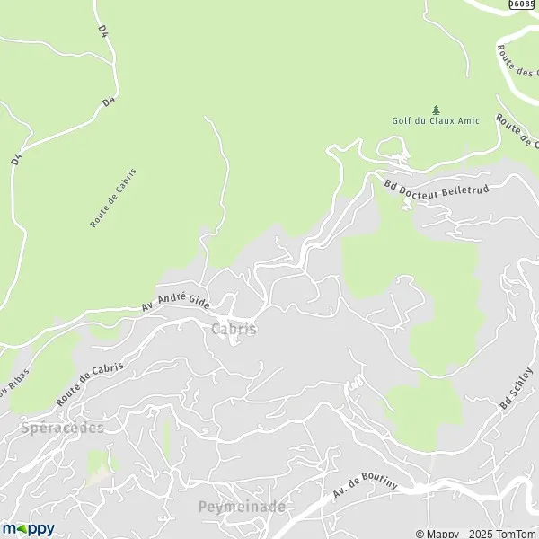 Map Cabris map of Cabris (06530) and practical information