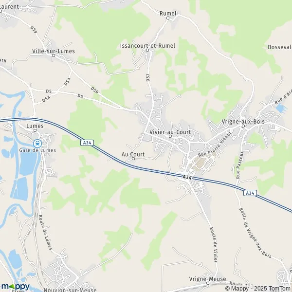 Map VivierauCourt map of VivierauCourt (08440) and practical