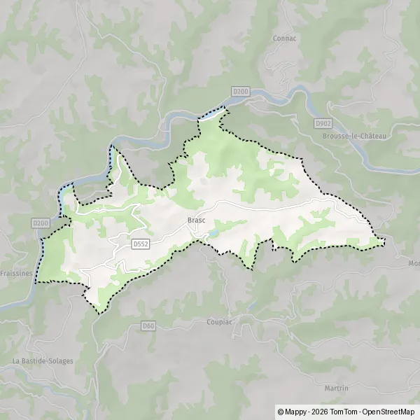 Map Brasc: map of Brasc (12550) and practical information