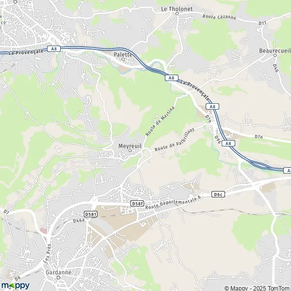 map-meyreuil-map-of-meyreuil-13590-and-practical-information