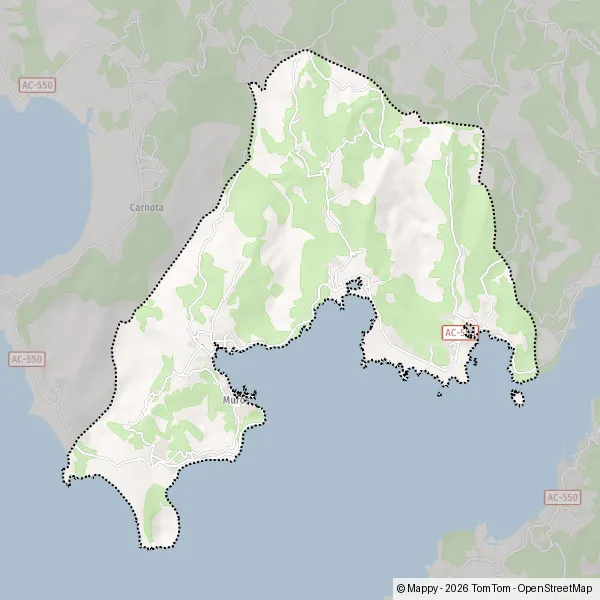 Map Muros: map of Muros (15240) and practical information
