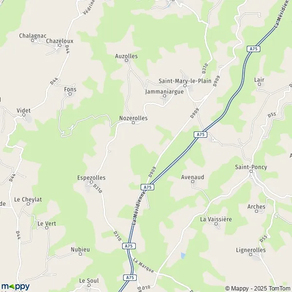 Map SaintMarylePlain map of SaintMarylePlain (15500) and