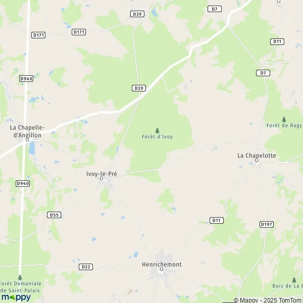 Map IvoylePré map of IvoylePré (18380) and practical information