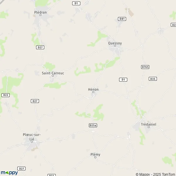 Map Hénon map of Hénon (22150) and practical information