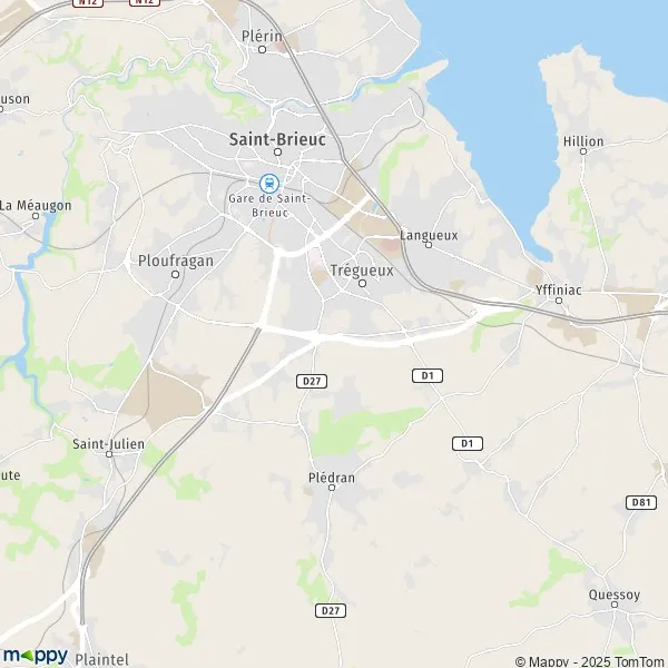 Map Trégueux map of Trégueux (22950) and practical information