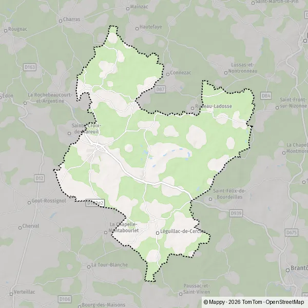 Map Mareuil-en-Périgord: map of Mareuil-en-Périgord (24340) and ...