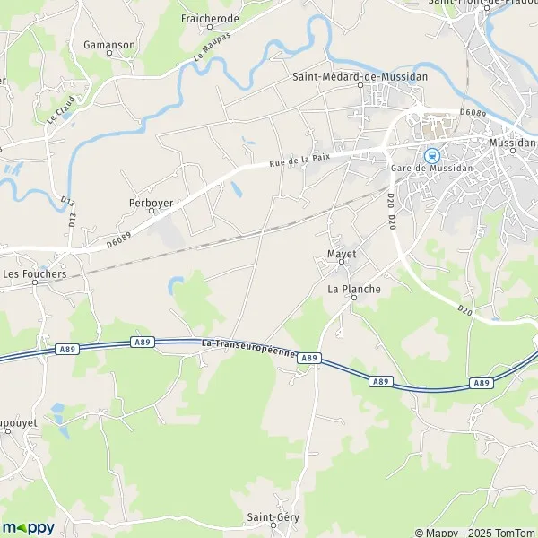 Map Saint M dard de Mussidan Map Of Saint M dard de Mussidan 24400 