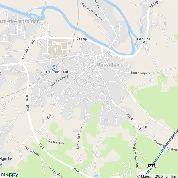 Map Mussidan map of Mussidan (24400) and practical information