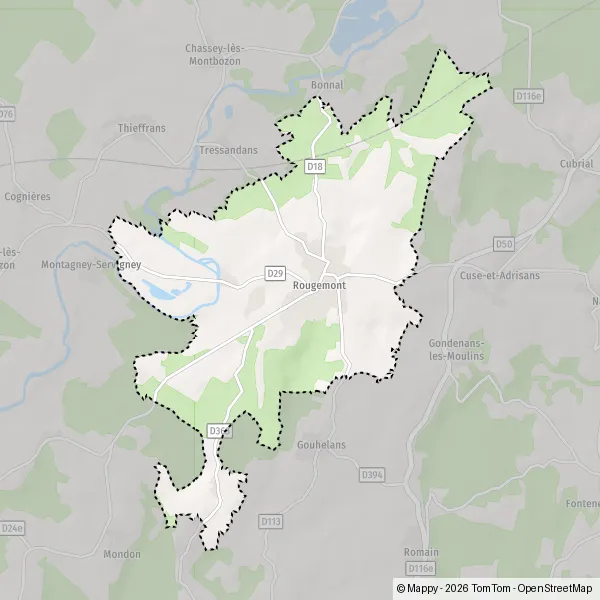 Map Rougemont: map of Rougemont (25680) and practical information