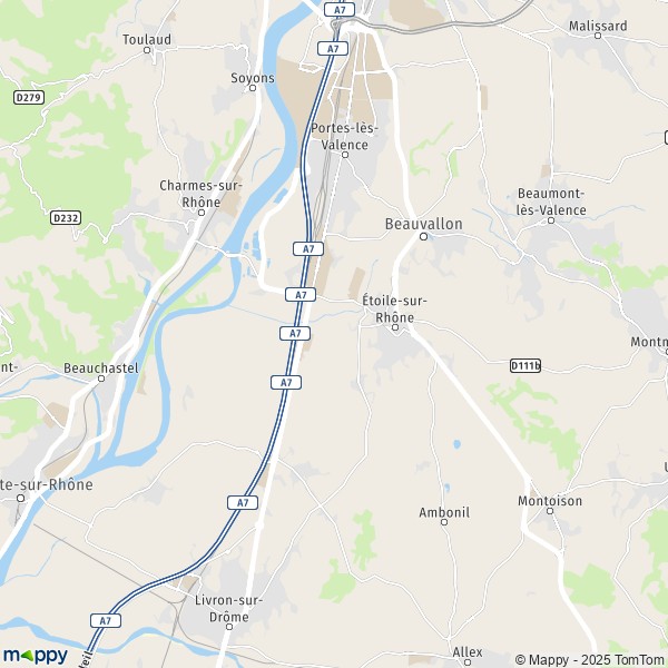 Map ÉtoilesurRhône map of ÉtoilesurRhône (26800) and practical