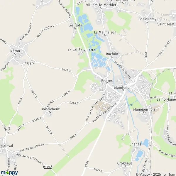 Map Pierres map of Pierres (28130) and practical information