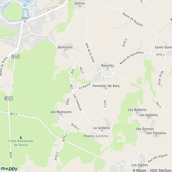 Map Rouvres map of Rouvres (28260) and practical information