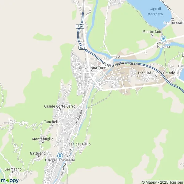 Map Gravellona Toce map of Gravellona Toce (28883) and practical