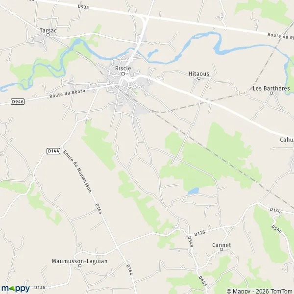 Map Riscle map of Riscle (32400) and practical information