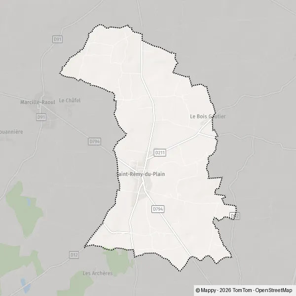 Map Saint-Rémy-du-Plain: map of Saint-Rémy-du-Plain (35560) and ...