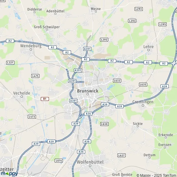 Map Brunswick map of Brunswick (38100) and practical information