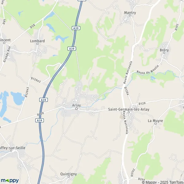 Map Arlay map of Arlay (39140) and practical information