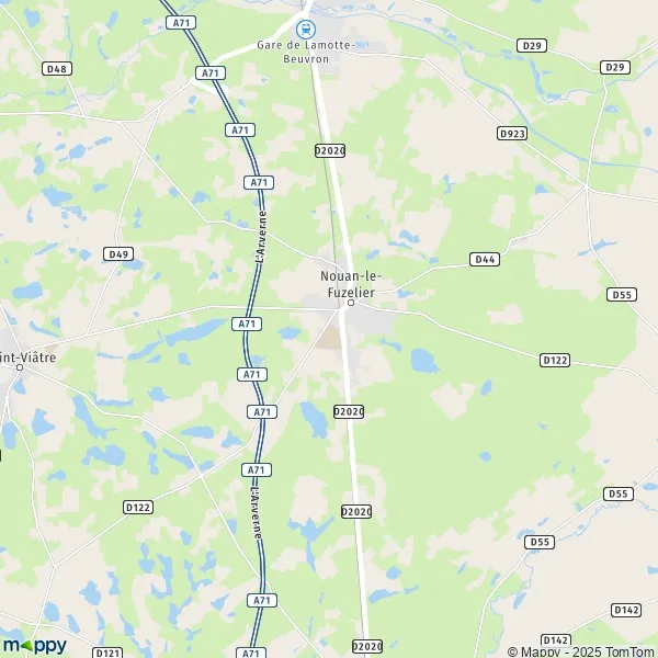 Map NouanleFuzelier map of NouanleFuzelier (41600) and practical