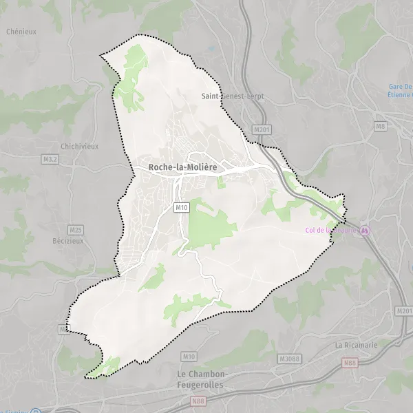 Map Roche-la-Molière: map of Roche-la-Molière (42230) and practical ...