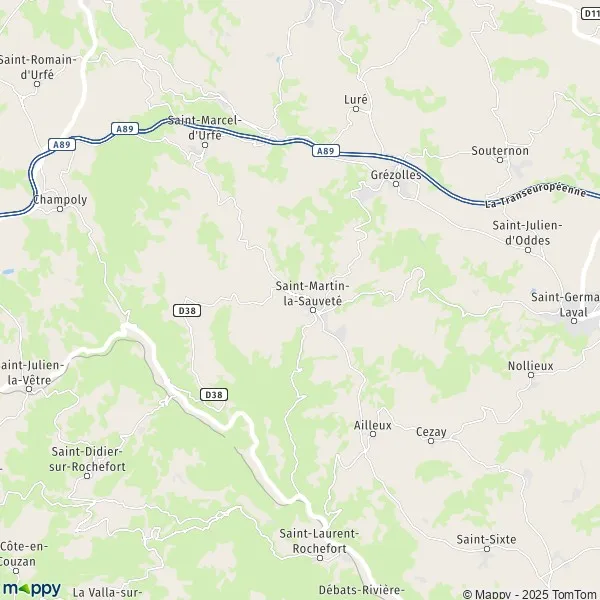 Map SaintMartinlaSauveté map of SaintMartinlaSauveté (42260)