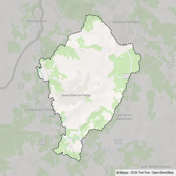 Map Saint-Didier-en-Velay: map of Saint-Didier-en-Velay (43140) and ...
