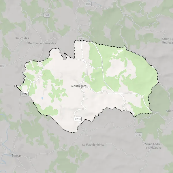 Map Montregard: map of Montregard (43290) and practical information