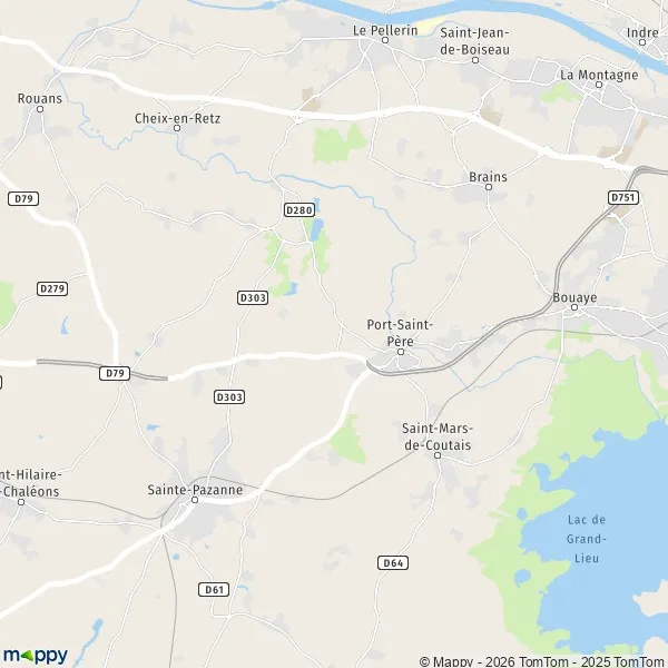 Map Port-Saint-Père: map of Port-Saint-Père (44710) and practical ...