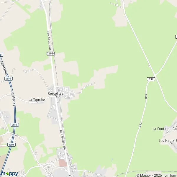 Map Cercottes map of Cercottes (45520) and practical information