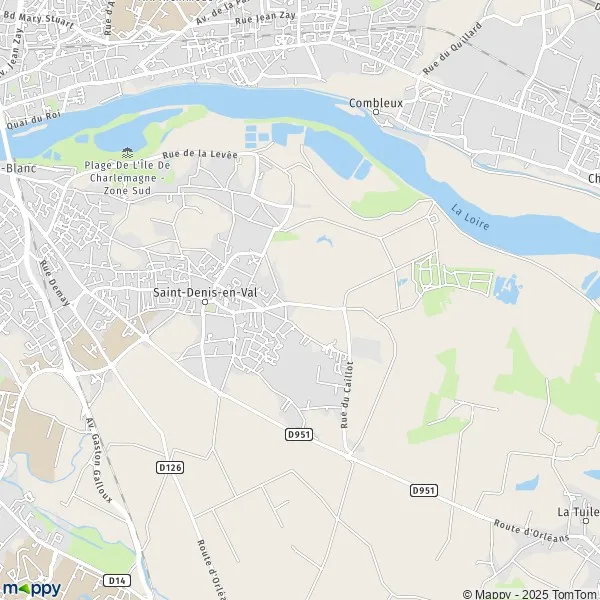Map SaintDenisenVal map of SaintDenisenVal (45560) and practical