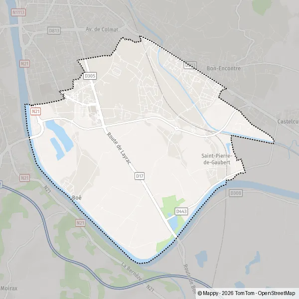 Map Boé: map of Boé (47550) and practical information