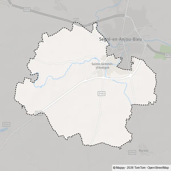 Map Sainte-Gemmes-d'Andigné: map of Sainte-Gemmes-d'Andigné, 49500 ...