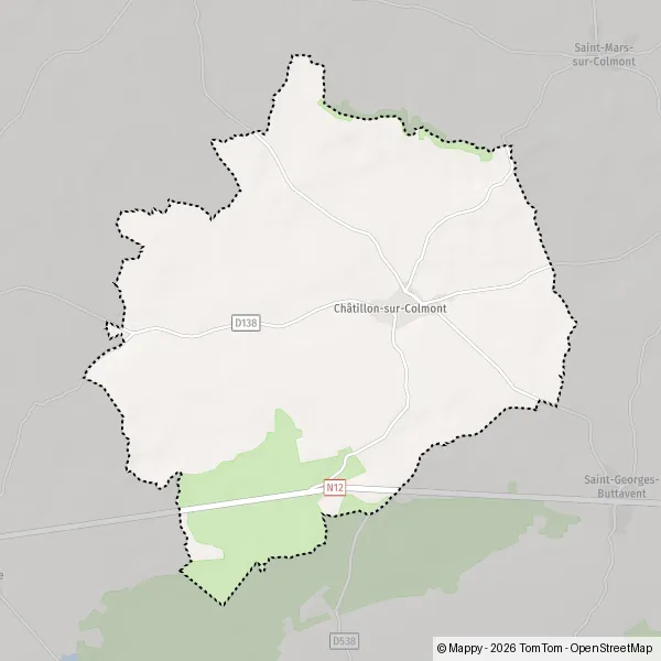 Map Châtillon-sur-Colmont: map of Châtillon-sur-Colmont (53100) and ...