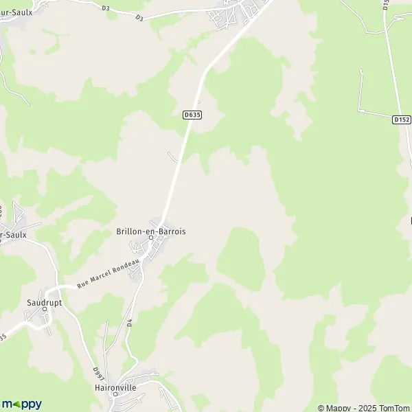 Map BrillonenBarrois map of BrillonenBarrois (55000) and practical