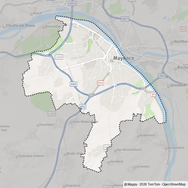 55116 Mainz Stadtteile , Bilhildisstraße, Stadtteil Altstadt, Mainz ...