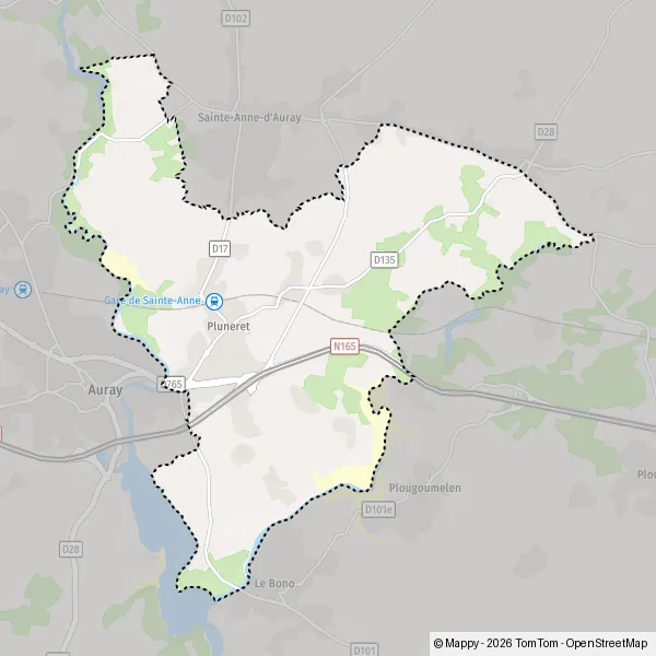 Map Pluneret: map of Pluneret (56400) and practical information