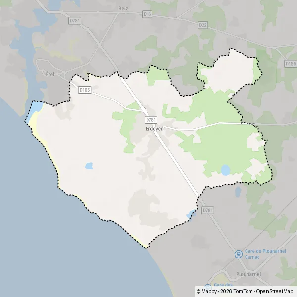 Map Erdeven: map of Erdeven (56410) and practical information