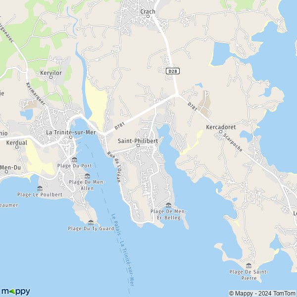 Map SaintPhilibert map of SaintPhilibert (56470) and practical