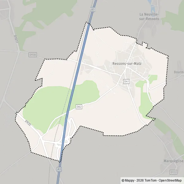 Map Ressons-sur-Matz: map of Ressons-sur-Matz (60490) and practical ...