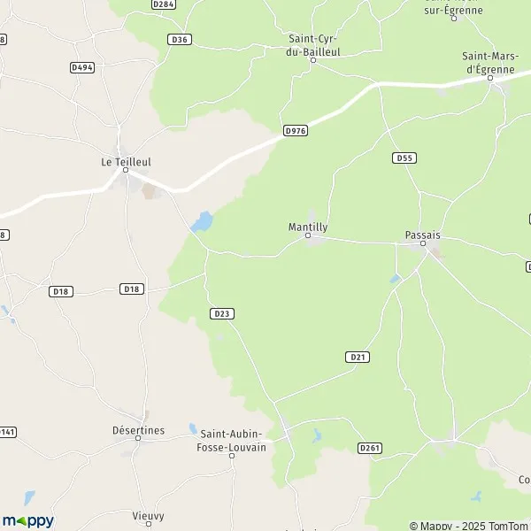 Map Mantilly map of Mantilly (61350) and practical information