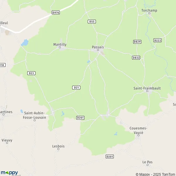 Map PassaisVillages map of PassaisVillages (61350) and practical