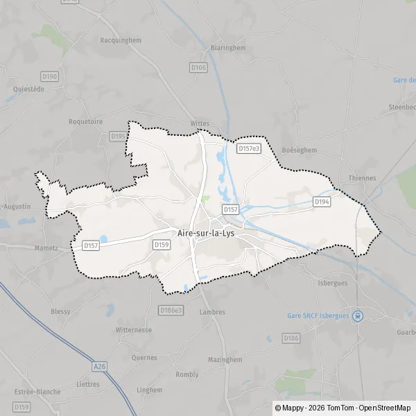 Map Aire-sur-la-Lys: map of Aire-sur-la-Lys (62120) and practical ...