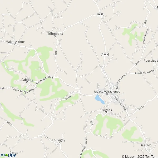 Map ArzacqArraziguet map of ArzacqArraziguet (64410) and practical