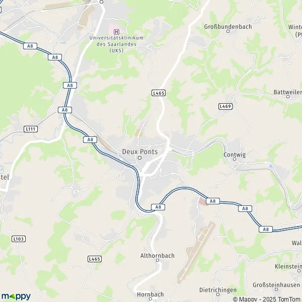 Map Zweibrücken: map of Zweibrücken (66482) and practical information
