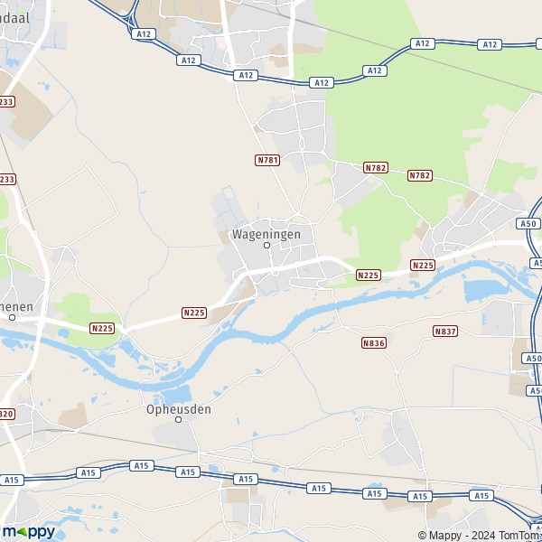 Map Wageningen: map of Wageningen (6701) and practical information