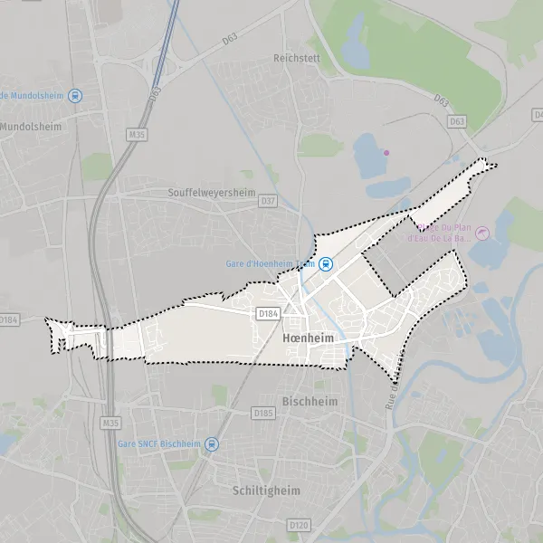 Map Hœnheim: map of Hœnheim (67800) and practical information