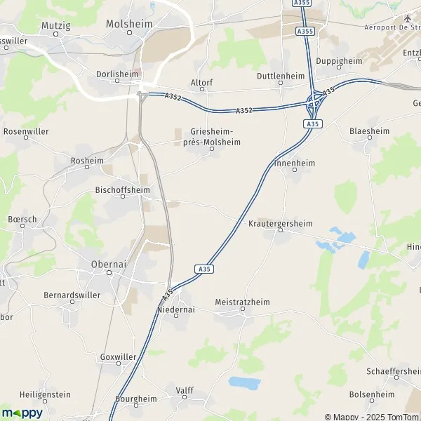 Map Bischoffsheim map of Bischoffsheim (67870) and practical information