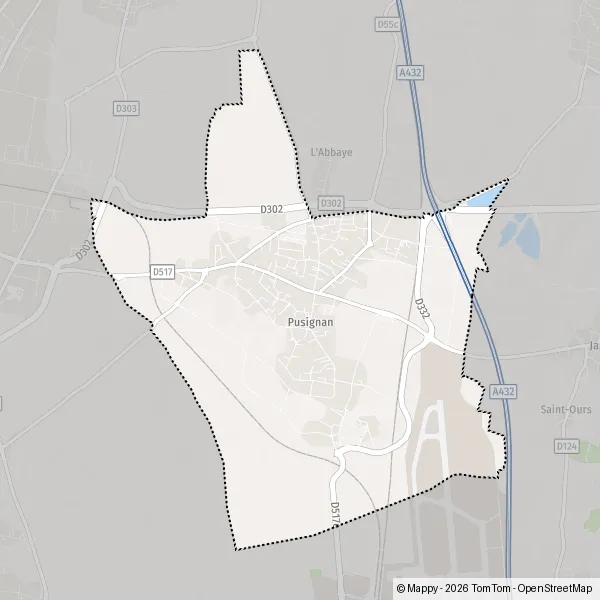 Map Pusignan: map of Pusignan (69330) and practical information