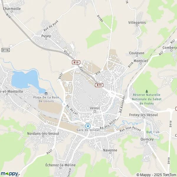 Map Vesoul map of Vesoul (70000) and practical information
