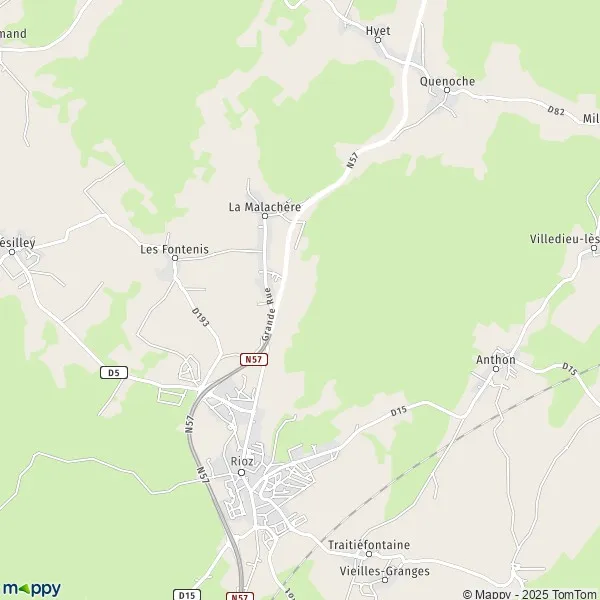 Map Rioz map of Rioz (70190) and practical information